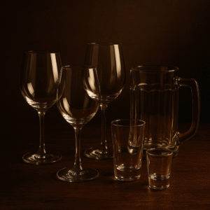 Pokaalid, pitsid, õllekannud