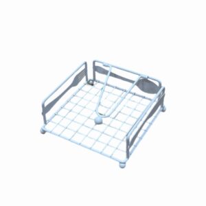 Metallist salvrätihoidja lauale - Valge