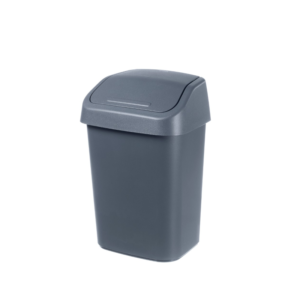 Plastist prügikast kiikkaanega 25L, hall