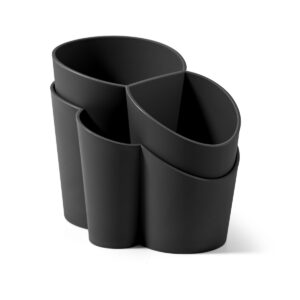 Söögiriistade hoidja – plastikust, must
