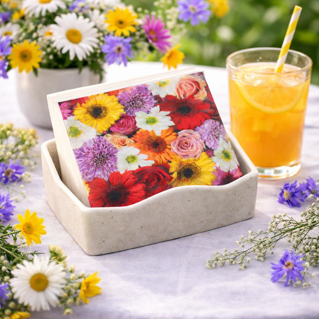 Pabersalvrätikud „Värvilised gerberad“ 33 × 33 cm - Image 2