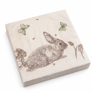 Pabersalvrätikud „Jänku aasal“ 33 × 33 cm