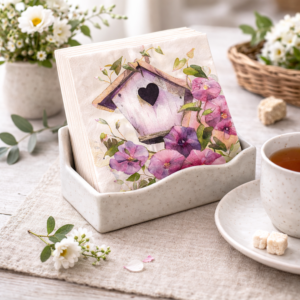 Pabersalvrätikud „Linnumaja“ 33 × 33 cm - Image 2